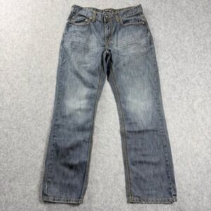 Helix Jeans Mens 32x30 Blue Black Label Straight Distressed Grunge Punk Rock